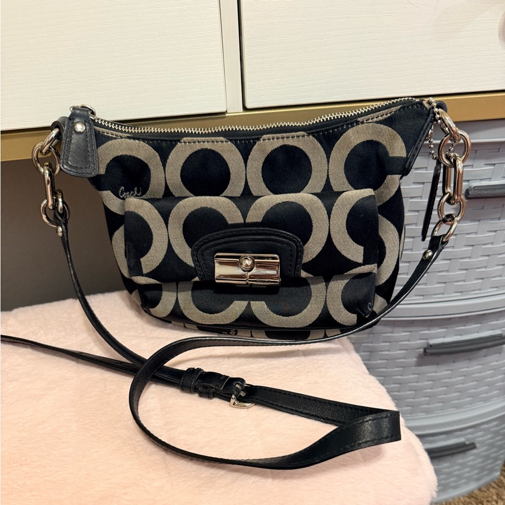 Coach Handbag with Light Blue Interior